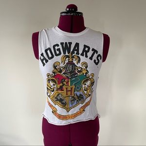 Harry Potter Sleeveless White Hogwarts Crest Top